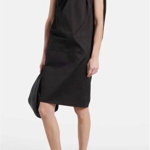 Toteme Black Twister Shoulder Mini Dress